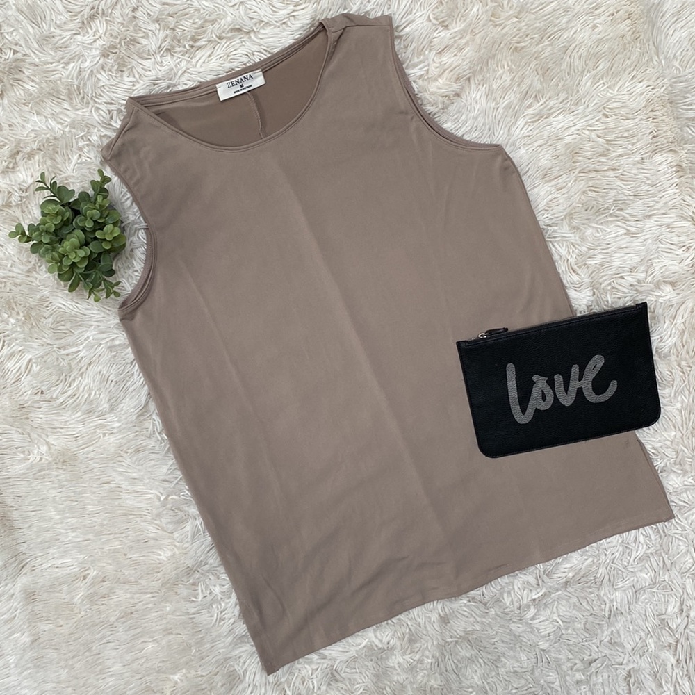 Zenana Sleeveless Top 💗 Ash Mocha
